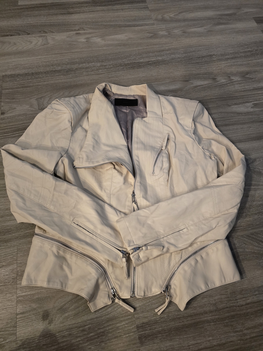 Blank NYC Bomber Jacket in Light Taupe
